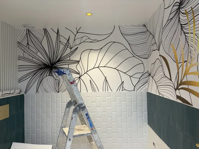 wc en cours de finition de la brasserie canopée